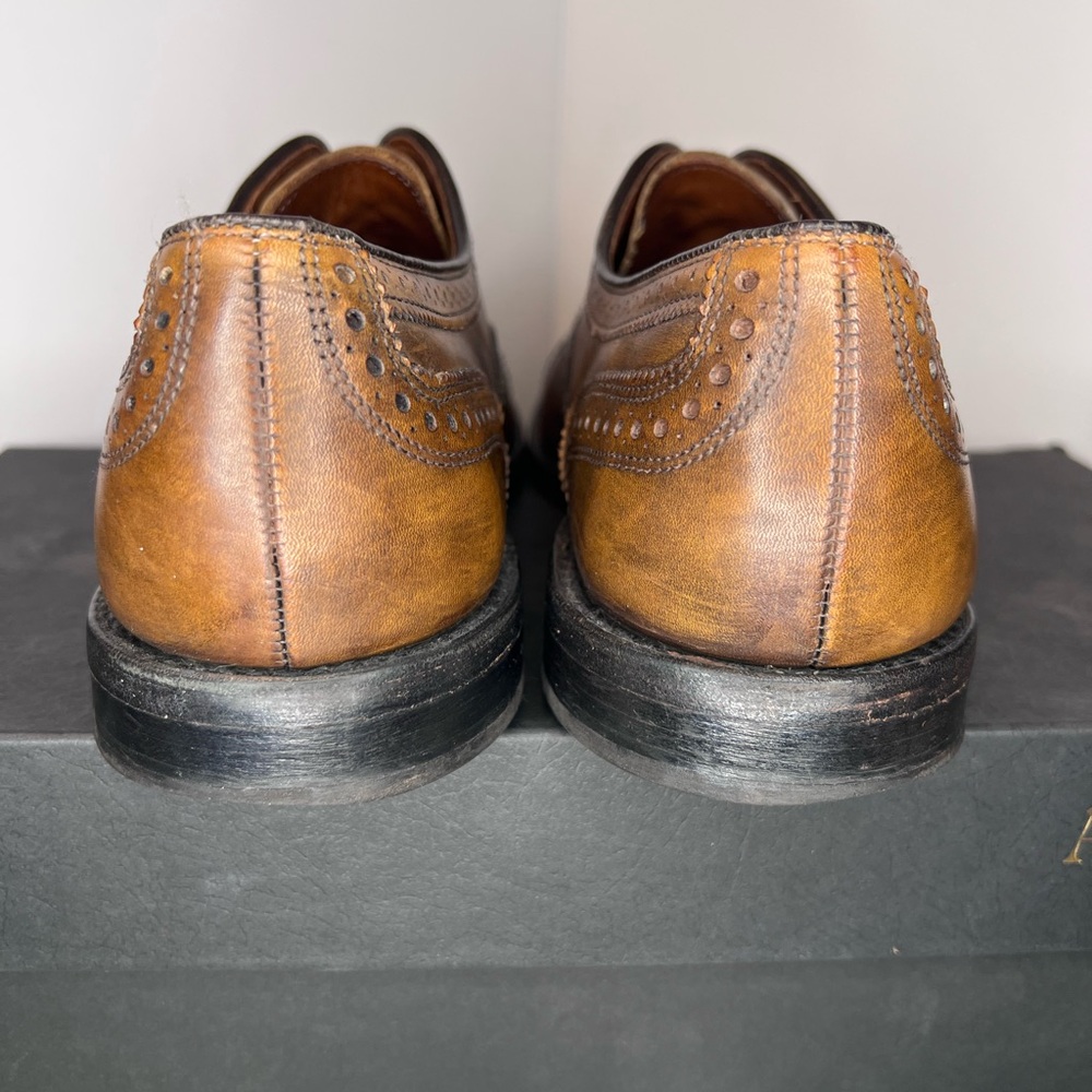 Allen Edmonds Men's Tan Brogue Oxfords - Picture 4 of 7